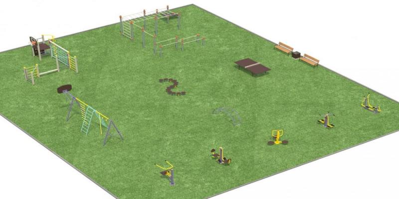 Дизайн проект спортплощадки разновозрастной  в Мурманске