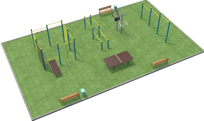 Проект спортплощадки 170 метров в Мурманске в Мурманске