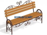 Лавочка кованная МАФ 1606 в Мурманске