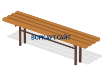 Лавочка без спинки МАФ 1601 в Мурманске