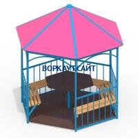 Беседка со столом, лавками и полом МАФ 4123 в Мурманске