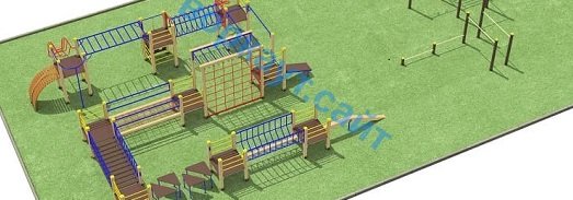 Проект спортплощадки с полосой препятствий в Мурманске