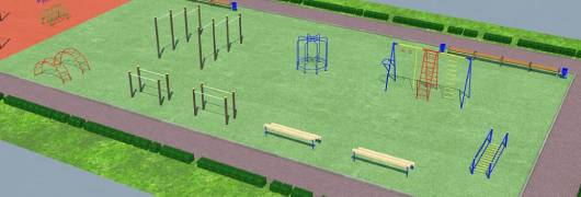 Проект детско-спортивной площадки для школы - детсада в Мурманске