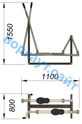 Уличный тренажер "Лыжник" УТ 008 в Мурманске