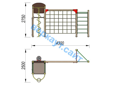 Детский спортивный комплекс Игровой ДСК 3111 в Мурманске Детский спортивный комплекс Игровой ДСК 3111 в Мурманске