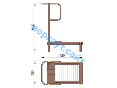 Уличный тренажер Беговая дорожка УТ 009 в Мурманске