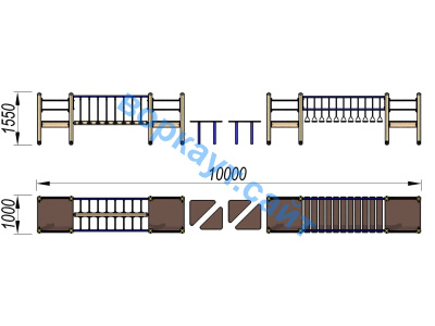 Детский спортивный комплекс Двойной мостик ДСК 3115 в Мурманске