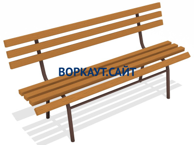 Лавочка со спинкой МАФ 1604 в Мурманске