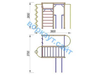 Детский спортивный комплекс Гимнастический ДСК 3107 в Мурманске