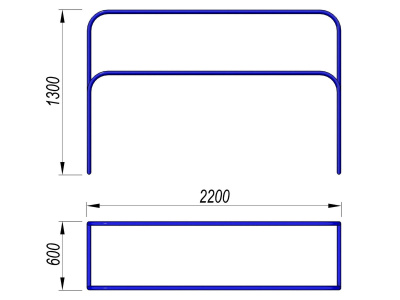 Брусья разновысокие МАФ 3531 в Мурманске
