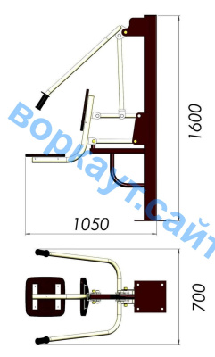 Уличный тренажер "Жим от груди" УТ 002 в Мурманске