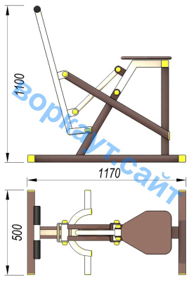 Уличный тренажер "Наездник " УТ 006 в Мурманске