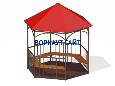 Беседка с лавками и полом МАФ 4122 в Мурманске