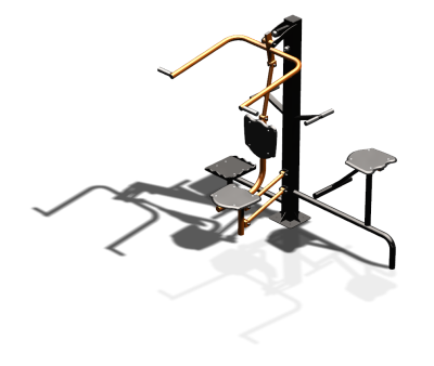 Уличный тренажер "Верхняя тяга Твистер стоя Твистер сидя" УТ336 в Мурманске