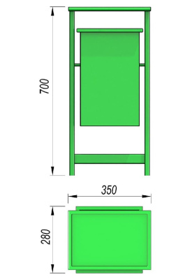 Урна с крышкой МАФ 1631 в Мурманске