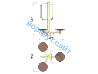 Уличный тренажер Орбита УТ 011 в Мурманске
