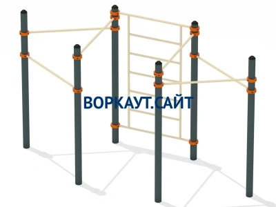 Воркаут турник разноуровневый с шведской стенкой ВС-25 в Мурманске