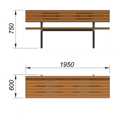Диван уличный МАФ 1608 в Мурманске