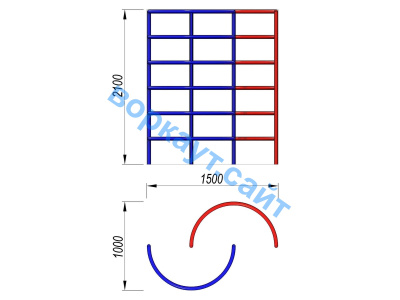 Шведская стенка полукруглая ДСК 3503 в Мурманске